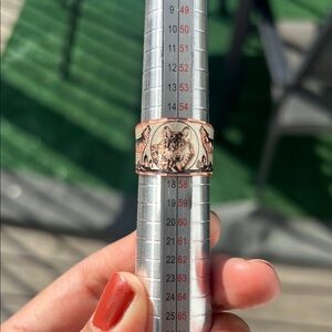 Copper Wolf Design Ring